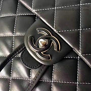 CHANEL CAVIAR QUILTED LAMBSKIN BACKPACK BLACK SILVER 24CM - 3