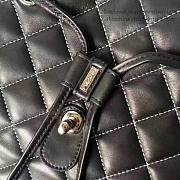 CHANEL CAVIAR QUILTED LAMBSKIN BACKPACK BLACK SILVER 24CM - 4
