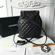 CHANEL CAVIAR QUILTED LAMBSKIN BACKPACK BLACK SILVER 24CM - 6