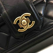 CHANEL QUILTED LAMBSKIN GOLD-TONE METAL FLAP BAG BLACK A91365 VS 03475 - 4