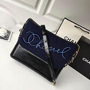 CHANEL GABRIELLE LARGE HOBO BAG BLUE 28CM - 1