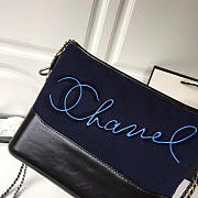 CHANEL GABRIELLE LARGE HOBO BAG BLUE 28CM - 6