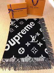 LOUIS VUITTON SUPREME SCARF BLACK - 6
