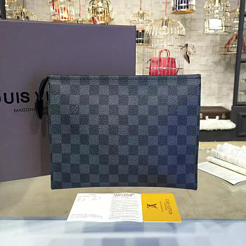LV Toiletry Pouch Monogram Black Canvas 26CM