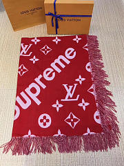 LOUIS VUITTON SUPREME SCARF RED 3089 - 2