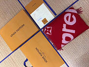 LOUIS VUITTON SUPREME SCARF RED 3089 - 4