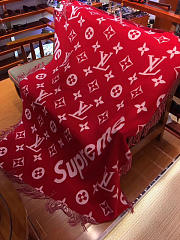 LOUIS VUITTON SUPREME SCARF RED 3089 - 5