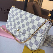 LOUIS VUITTON POCHETTE FELICIE DAMIER N63106 SIZE 21 x 11 x 2 CM - 2