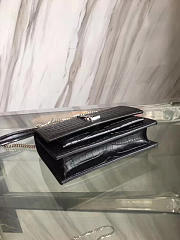 YSL SUNSET CHAIN WALLET IN CROCODILE EMBOSSED SHINY LEATHER 4843 - 2
