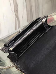 YSL SUNSET CHAIN WALLET IN CROCODILE EMBOSSED SHINY LEATHER 4843 - 6