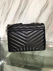 LOULOU MEDIUM IN MATELASSÉ “Y” LEATHER SILVER SIZE 32 x 22 x 12 CM - 4
