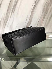 LOULOU MEDIUM IN MATELASSÉ “Y” LEATHER SILVER SIZE 32 x 22 x 12 CM - 3