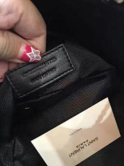 YSL CROCODILE EMBOSSED LEATHE BUCKET BAG BLACK 5136 - 2