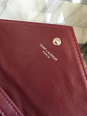 YSL ENVELOP SATCHEL WINE RED 5137 - 4