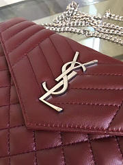 YSL ENVELOP SATCHEL WINE RED 5137 - 5