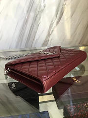 YSL ENVELOP SATCHEL WINE RED 5137 - 6
