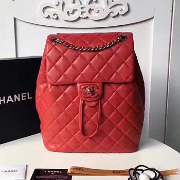CHANEL CAVIAR QUILTED LAMBSKIN BACKPACK RED 24CM