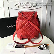 CHANEL CAVIAR QUILTED LAMBSKIN BACKPACK RED 24CM - 6