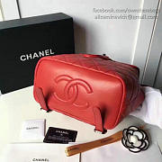 CHANEL CAVIAR QUILTED LAMBSKIN BACKPACK RED 24CM - 5