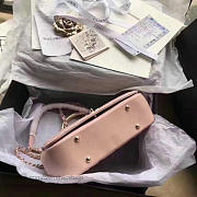 CHANEL CAVIAR QUILTED LAMBSKIN FLAP BAG WITH TOP HANDLE PINK A93752 VS 00969 - 4