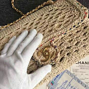 CHANEL CROCHET BRAID CAYO COCO FLAP BAG BEIGE A93680 VS 02814 - 6