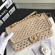 CHANEL CROCHET BRAID CAYO COCO FLAP BAG BEIGE A93680 VS 02814 - 3