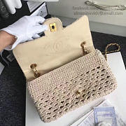 CHANEL CROCHET BRAID CAYO COCO FLAP BAG BEIGE A93680 VS 02814 - 2