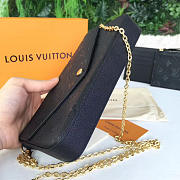 LOUIS VUITTON POCHETTE FELICIE BLACK M64064 SIZE 21 x 11 x 2 CM - 5