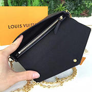 LOUIS VUITTON POCHETTE FELICIE BLACK M64064 SIZE 21 x 11 x 2 CM - 4