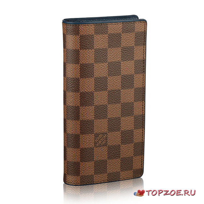 LOUIS VUITTON BRAZZA WALLET DAMIER EBENE N63168 LONG - 1