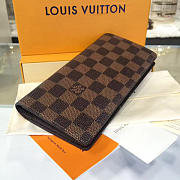 LOUIS VUITTON BRAZZA WALLET DAMIER EBENE N63168 LONG - 3