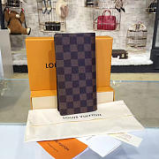LOUIS VUITTON BRAZZA WALLET DAMIER EBENE N63168 LONG - 4