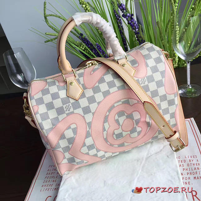 CohotBag louis vuitton speedy damier azur canvas pink - 1