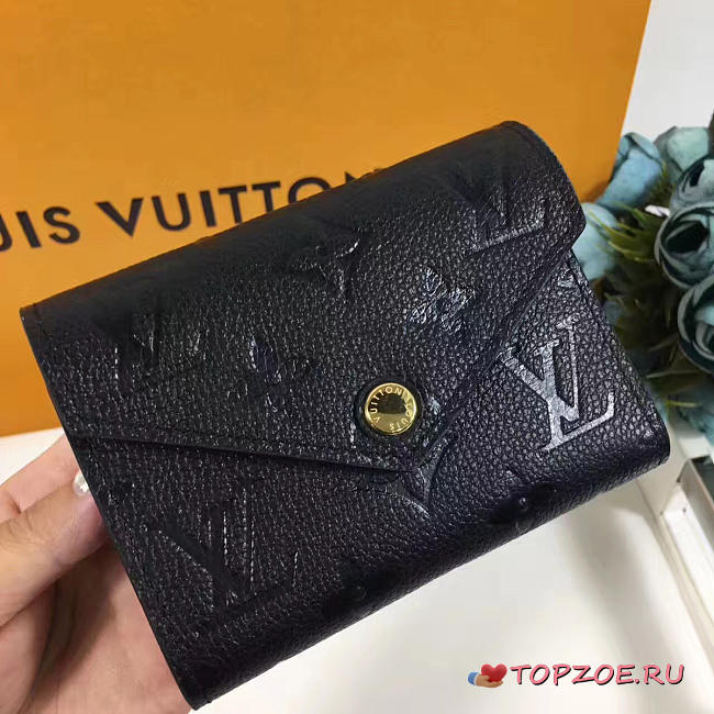 LOUIS VUITTON VICTORINE  WALLET BLACK 3782 - 1