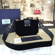 PRADA VELVET CAHIER BAG BLACK 4263 - 4
