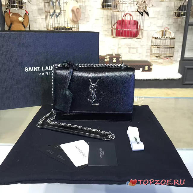 ysl sunset monogram small black CohotBag 4724 - 1