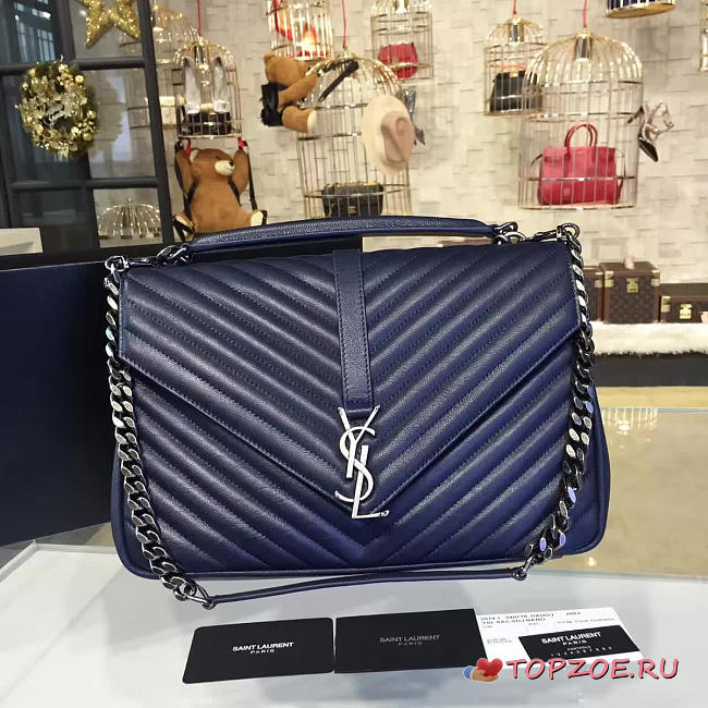 YSL MONOGRAM COLLEGE BLUE 5105 - 1
