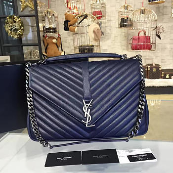 YSL MONOGRAM COLLEGE BLUE 5105