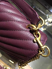 YSL GOLD MONOGRAM COLLEGE WINE RED 5113 - 3