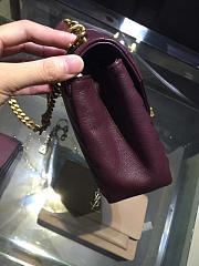 YSL GOLD MONOGRAM COLLEGE WINE RED 5113 - 4