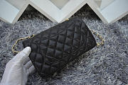 CHANEL CAVIAR LEATHER FLAP BAG WITH GOLD/SILVER HARDWARE BLACK 20CM - 2