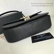 CHANEL GRAINED CALFSKIN FLAP BAG WITH TOP HANDLE BLACK A93633 VS 04911 - 3