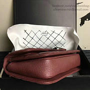CHANEL QUILTED DEERSKIN PERFECT EDGE BAG BURGUNDY A14041 VS 08504 - 5