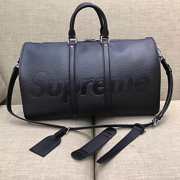 LOUIS VUITTON SUPREME KEEPALL 45 BLACK