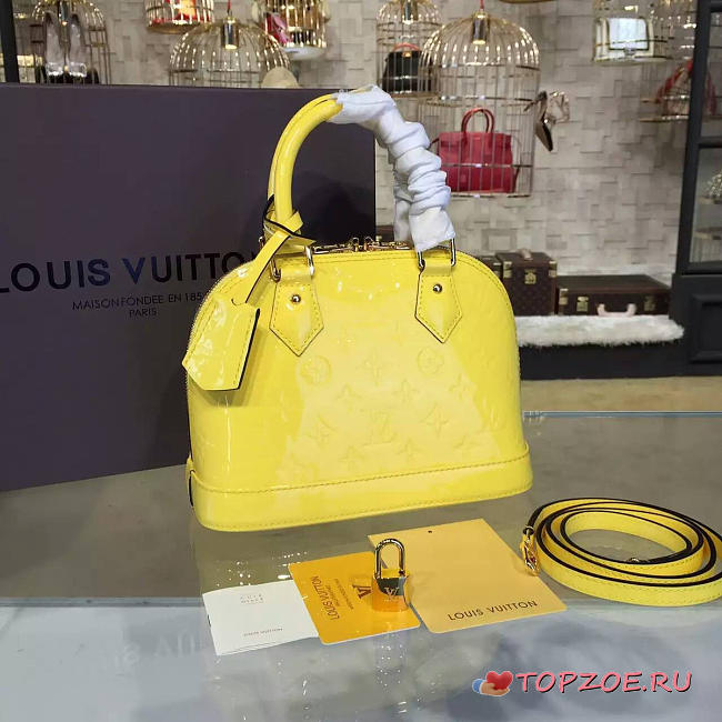 LOUIS VUITTON ALMA BB MONOGRAM VERNIS LEATHER 3544 - 1