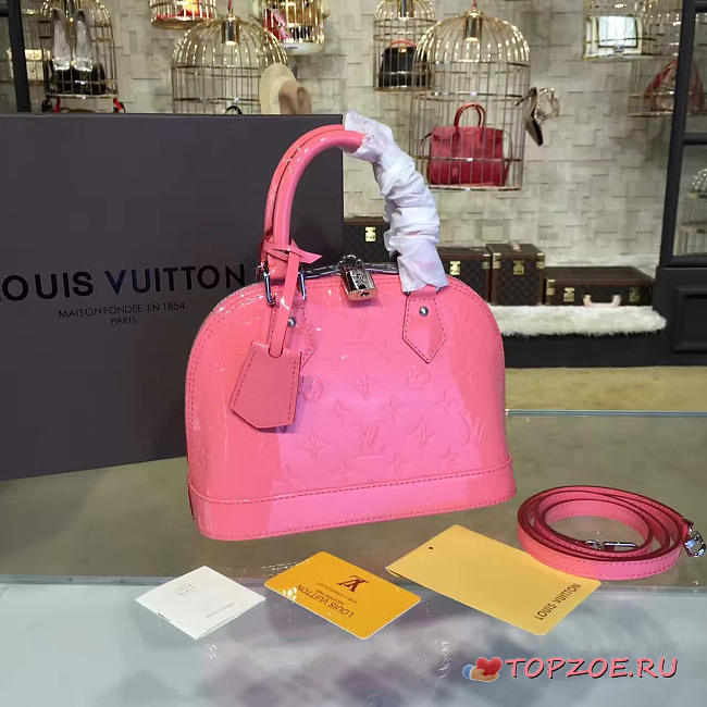 LV ALMA BB HORNSKIN MONOGRAM VERNIS LEATHER - 1