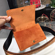 PRADA CAHIER VELVET SHOULDER BAG ORANGER 4318 - 3