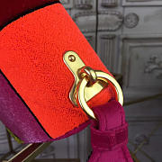 PRADA CAHIER VELVET SHOULDER BAG ROSE RED 4320 - 5