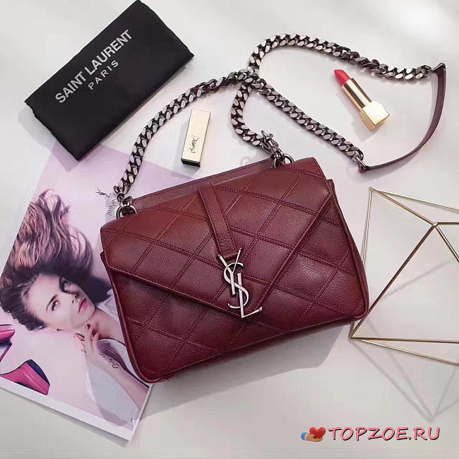 ysl monogram college redCohotBag 4777 - 1