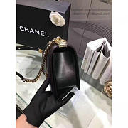 CHANEL QUILTED LAMBSKIN MEDIUM BOY BAG GOLD HARDWARE BLACK A67086 VS 05222 - 5